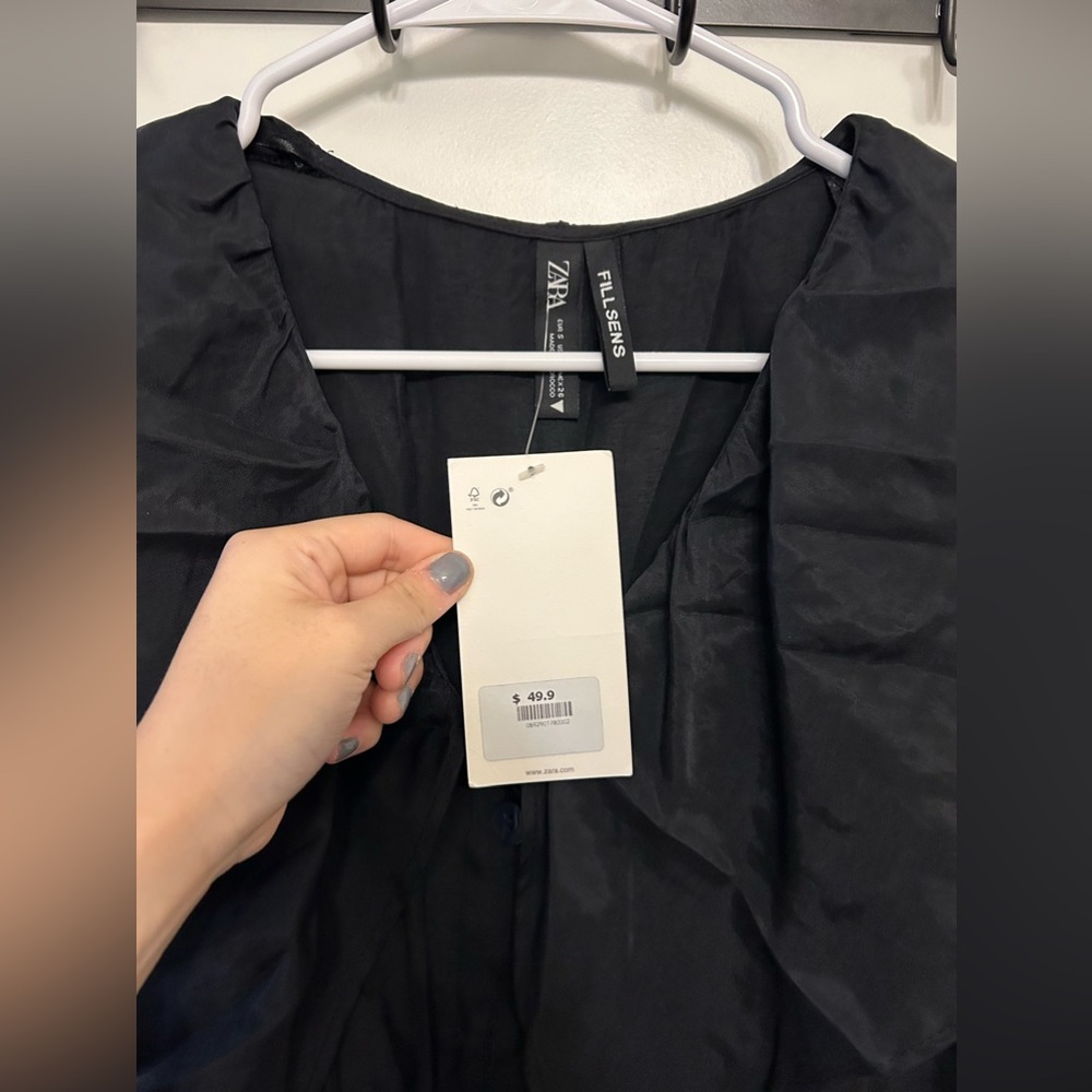NWT Zara Ruffled Sleeveless Midi Dress - Picture 5 of 10